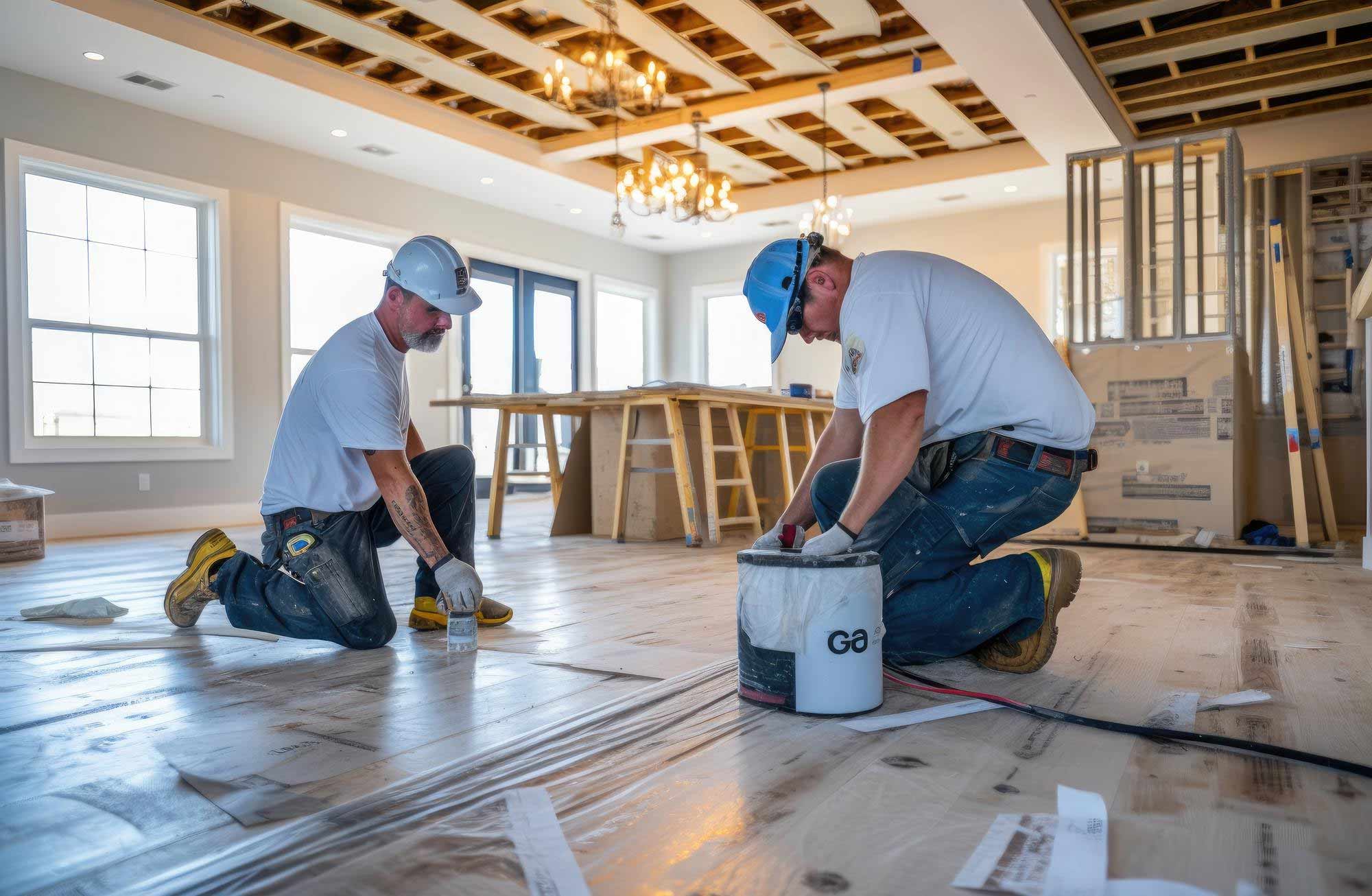 Keystone Extreme team coordinating a kitchen renovation
