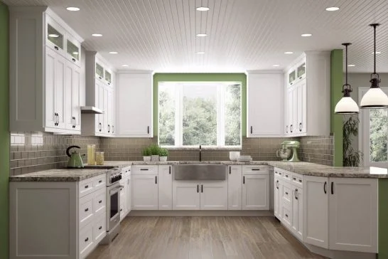 Shaker White in a finished kitchen