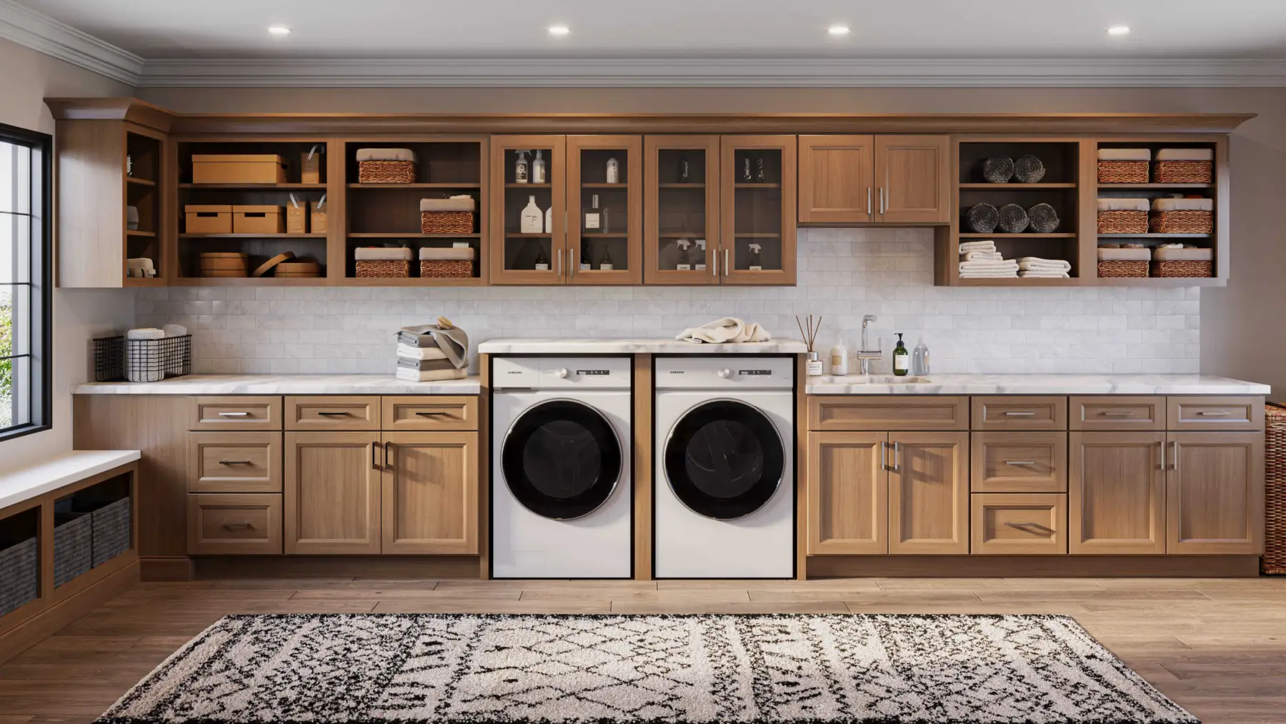 Caramel Oak in a finished kitchen