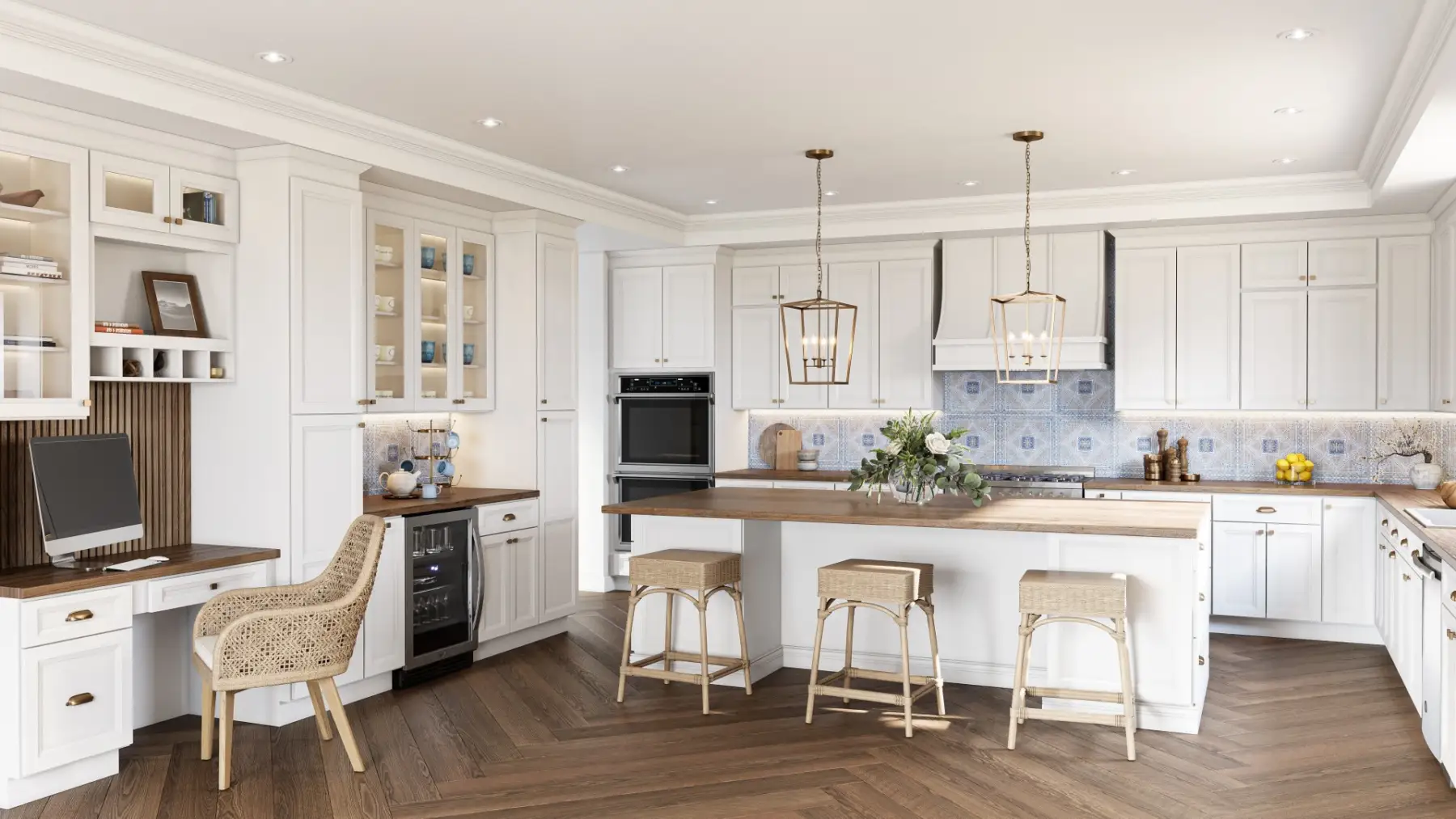 Oakley Whisper White in a finished kitchen