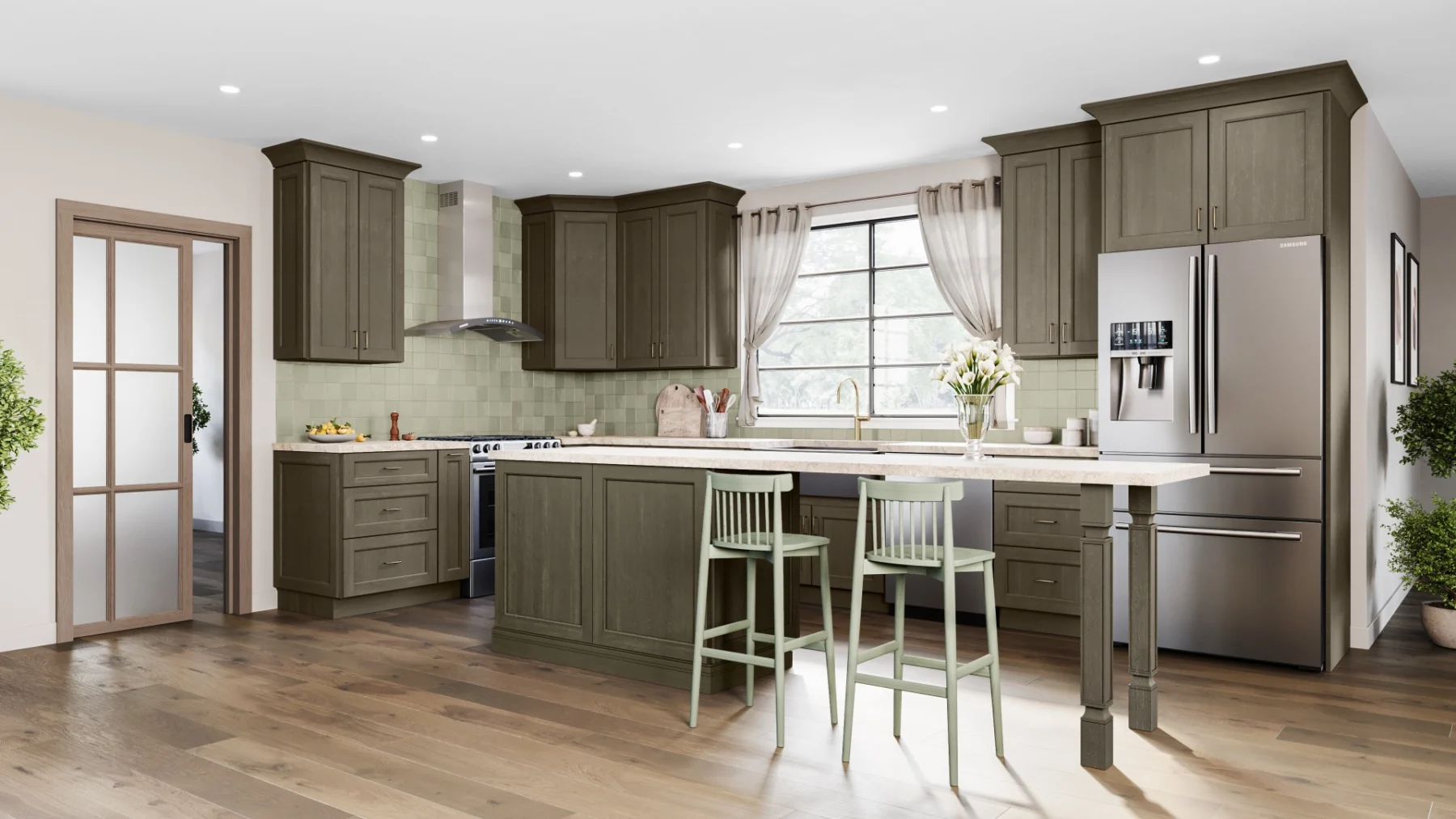 Henley Elwood in a finished kitchen