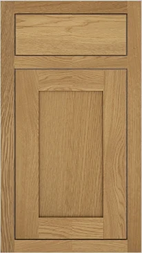 Inset Hazelnut Oak cabinet door