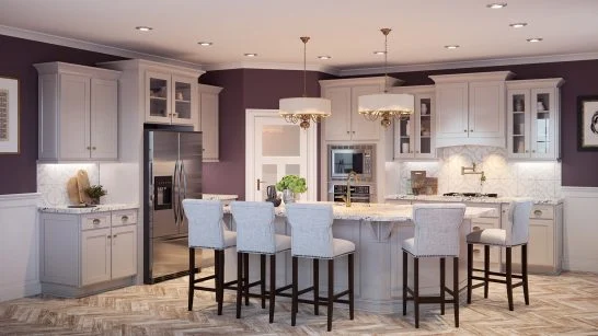 Shaker Dusk in a finished kitchen