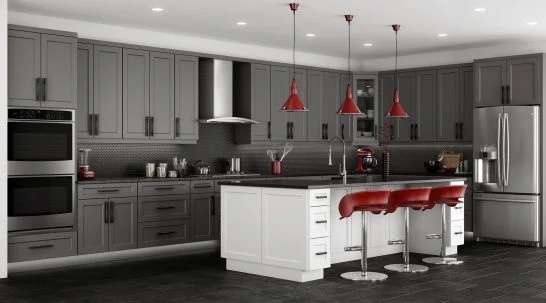 Shaker Gray in a finished kitchen