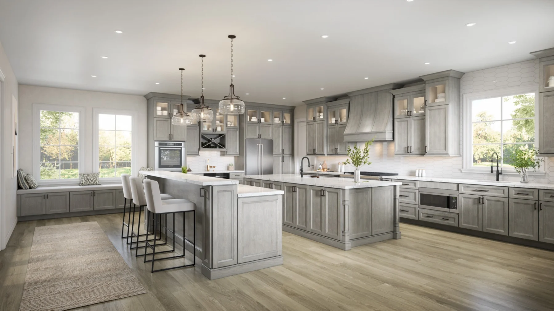 Oakley Machine Grey in a finished kitchen