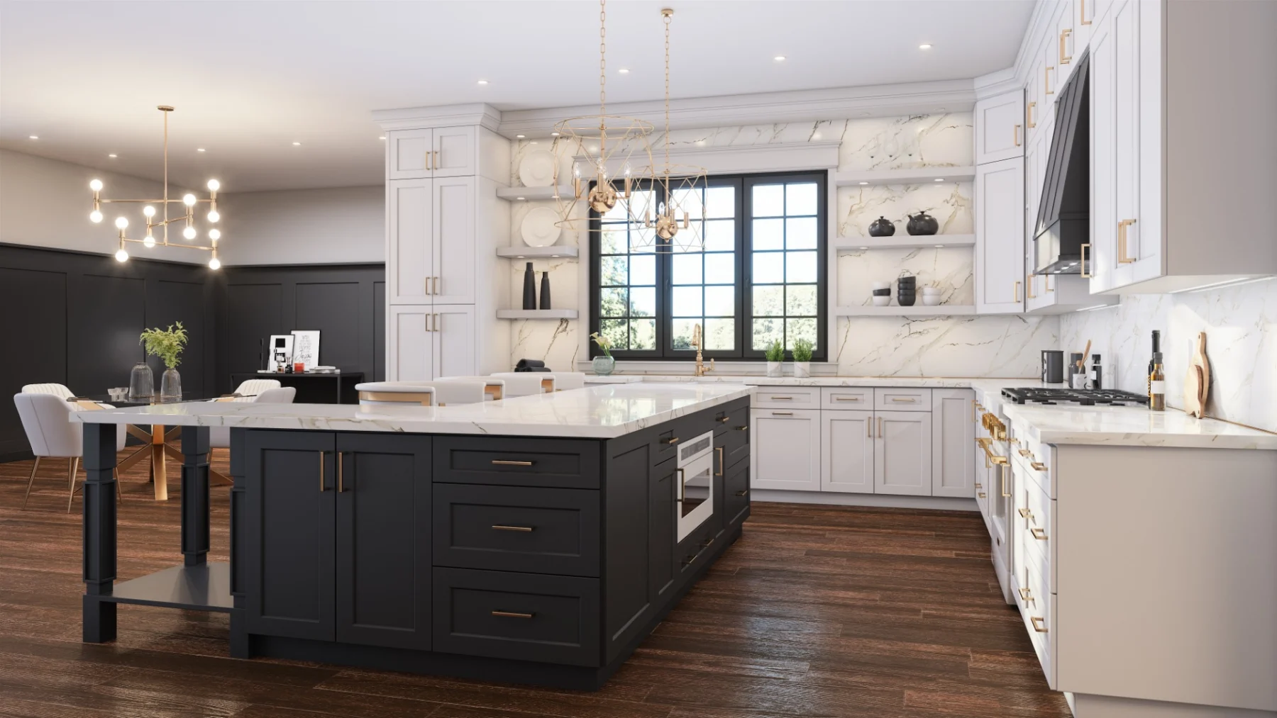 Shaker Black in a finished kitchen