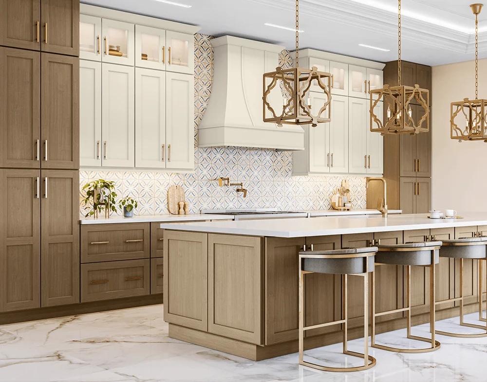 Shaker Elegant Oak in a finished kitchen
