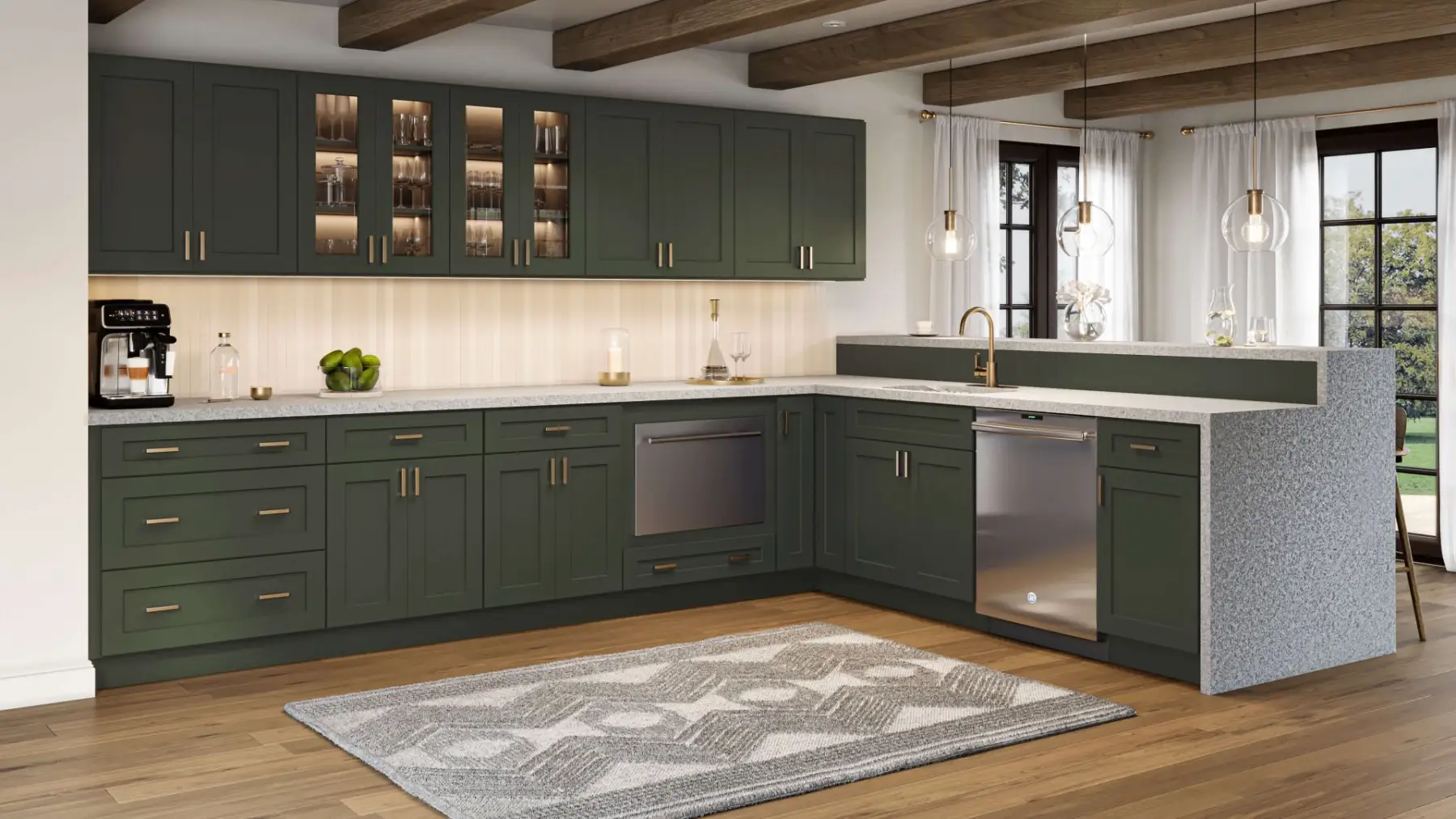 Shaker Ivywood in a finished kitchen