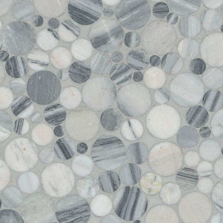 Alaska Gray Pebble Polished 10mm natural stone backsplash tile