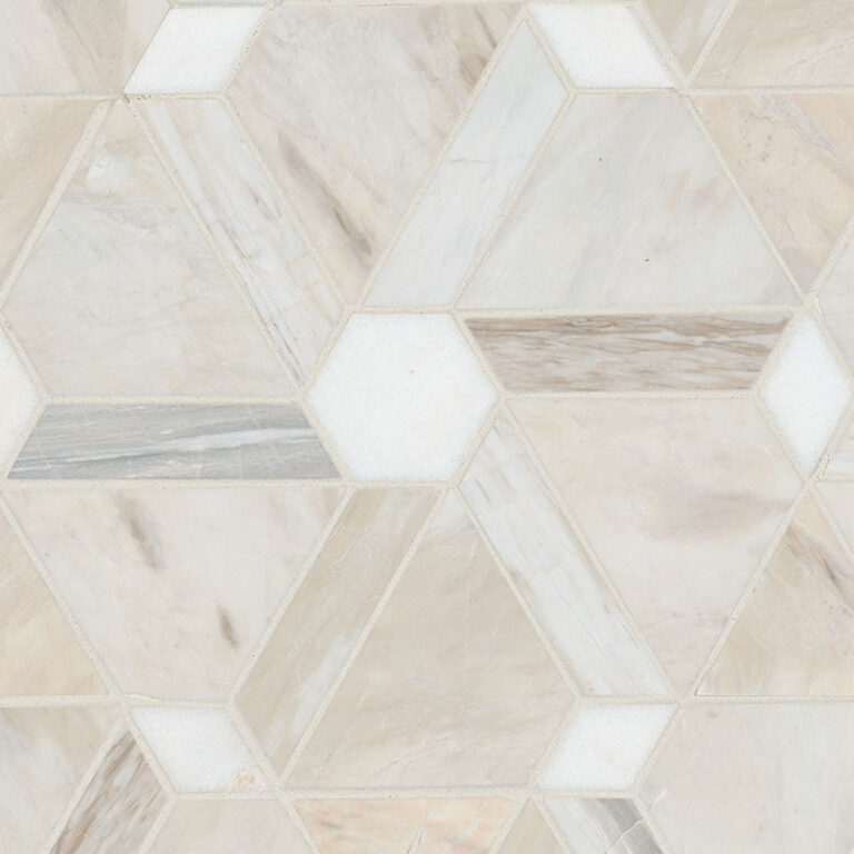 Angora Floralis Polished glass backsplash tile