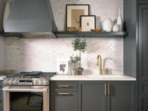 Angora Framework Subway Polished styled in a finished room