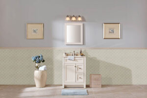 Antique White Arabesque styled in a finished room