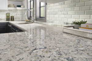 Arabescato Carrara 2×4 Honed Subway styled in a finished room