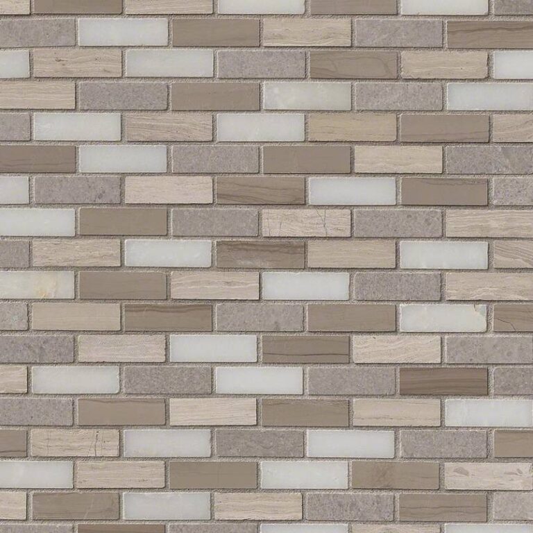 Arctic Storm 0.625×2 Brick Pattern ceramic backsplash tile