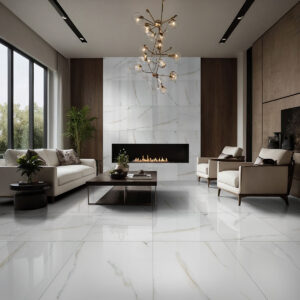 Aria Bianco styled in a finished room