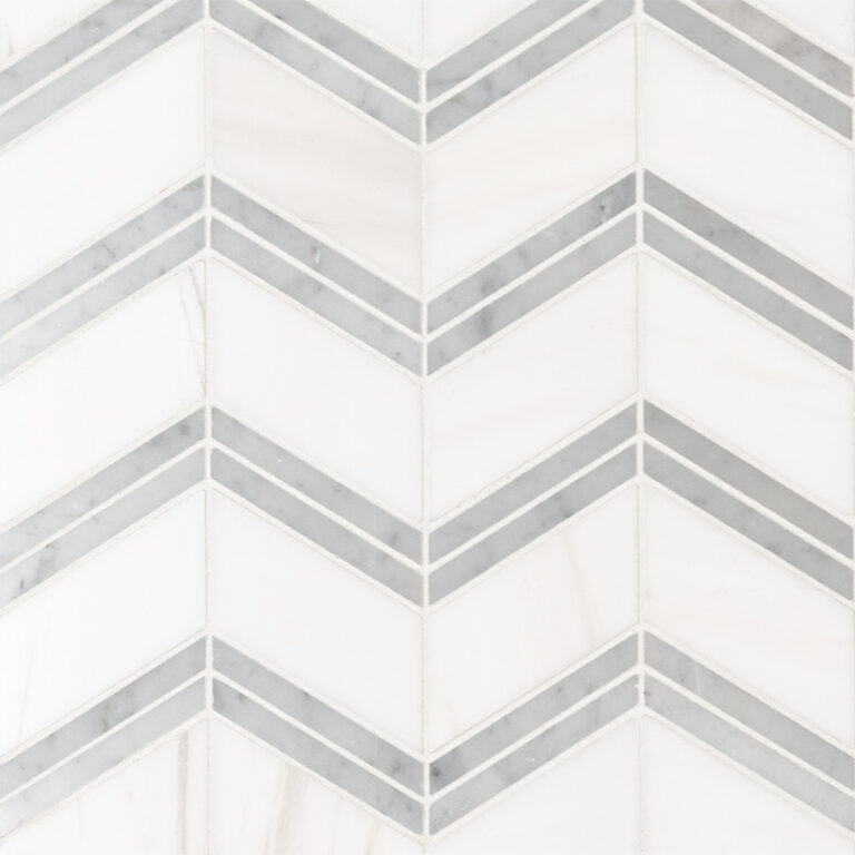 Bianco Dolomite Chevron Polished Marble natural stone backsplash tile