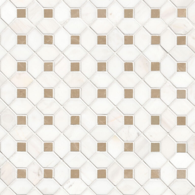 Bianco Dolomite Crema Dotty Polished Marble Mosaic natural stone backsplash tile