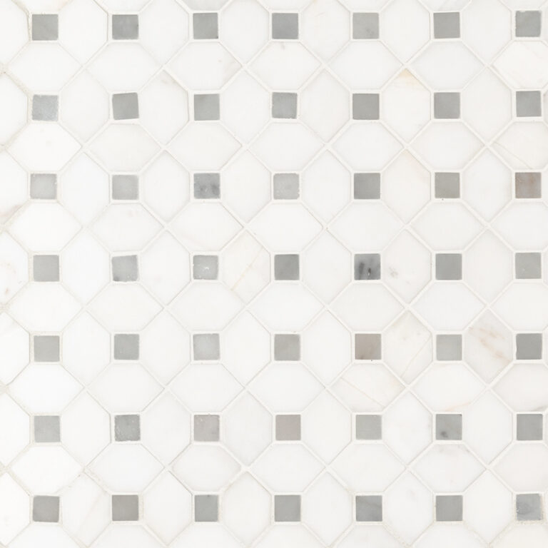 Bianco Dolomite Dotty Pattern Mosaic natural stone backsplash tile