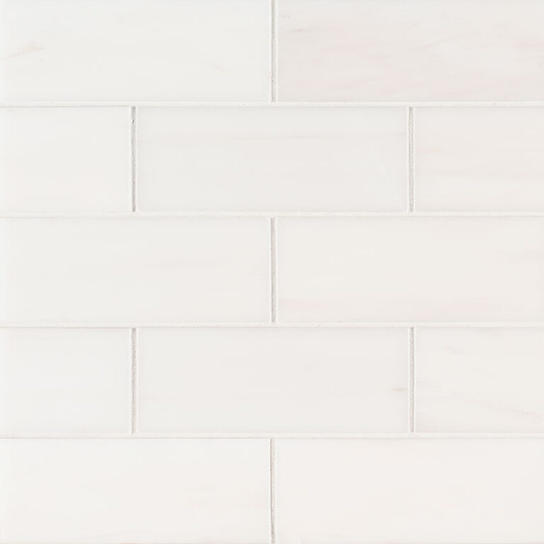 Bianco Dolomite Polished Subway Tile 3×6 natural stone backsplash tile