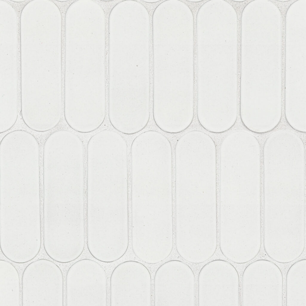 Bianco Glossy Ellipse backsplash tile