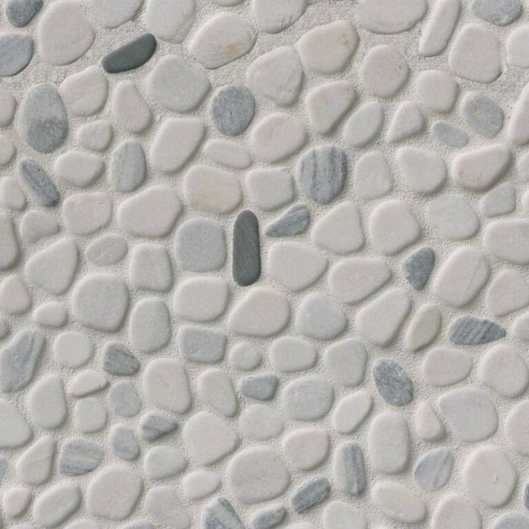 Black and White Pebbled Tumbled Pattern natural stone backsplash tile