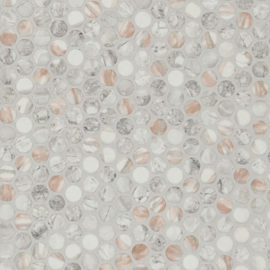 Briar Rosa Penny Round backsplash tile