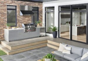 Brickstone Red 2×10 styled in a finished room