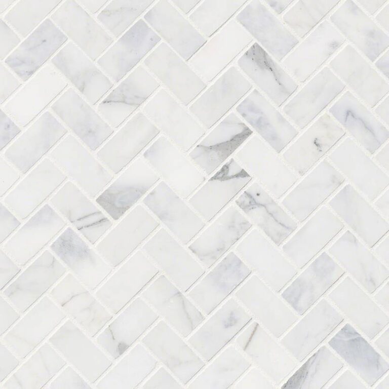 Calacatta Cressa Herringbone Honed natural stone backsplash tile