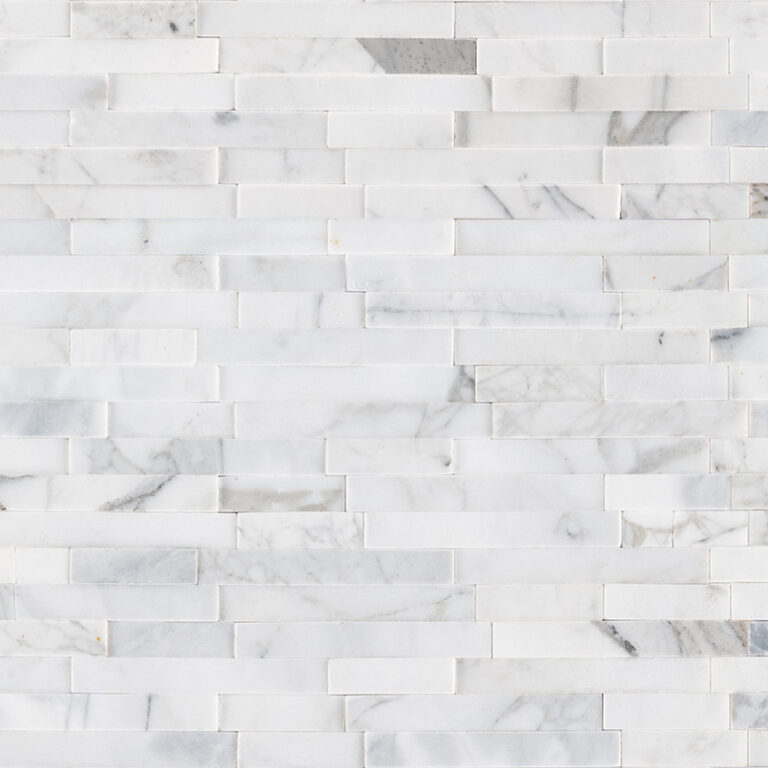 Calacatta Marbella Peel and Stick natural stone backsplash tile