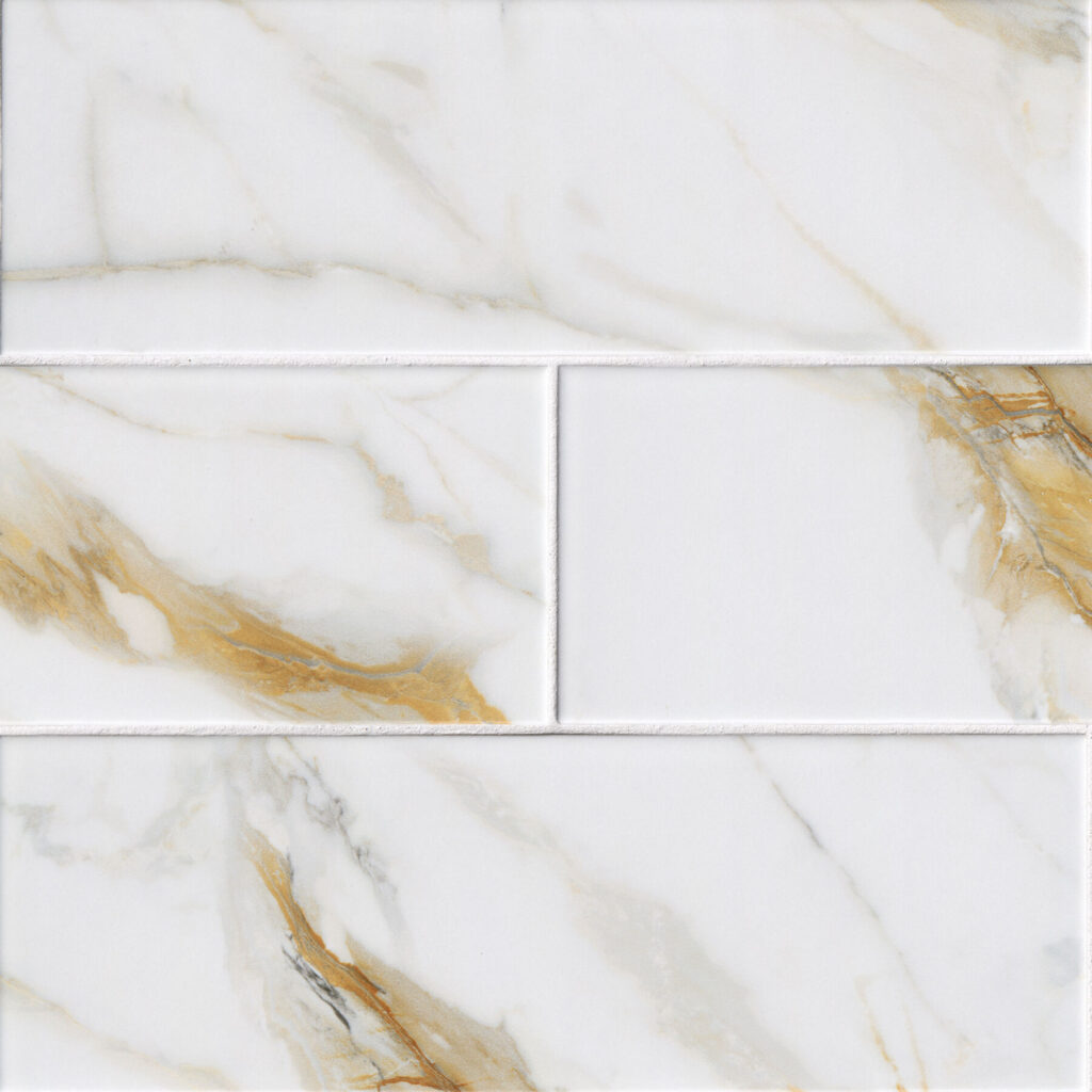Calacatta Gold Matte Subway Tile 4×12 backsplash tile