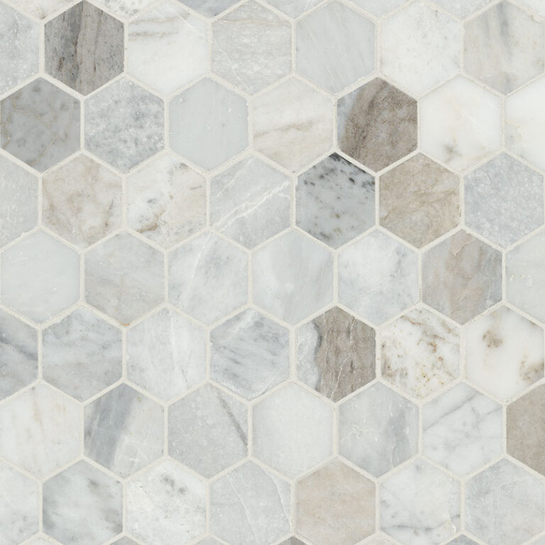 Capri Blue Hexagon Mosaic ceramic backsplash tile