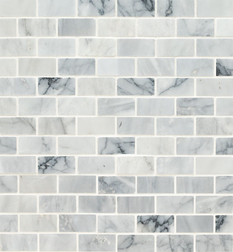 Carrara Classique Brick 1×2 Honed ceramic backsplash tile