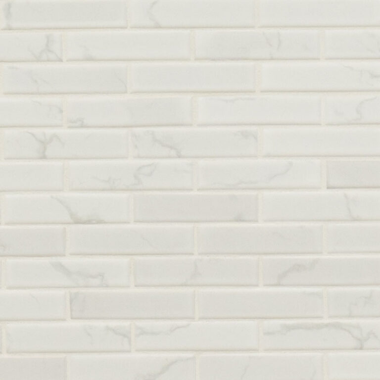 Carrara Matte 1x4x6mm porcelain backsplash tile
