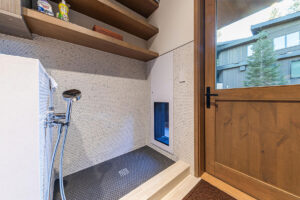 Carrara Matte Penny Round styled in a finished room