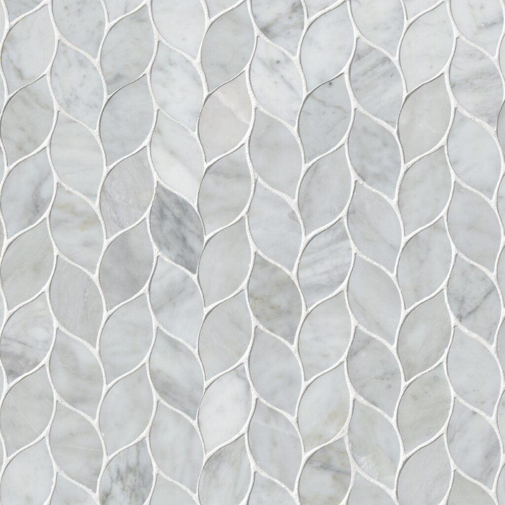 Carrara White Blanco Pattern Honed backsplash tile