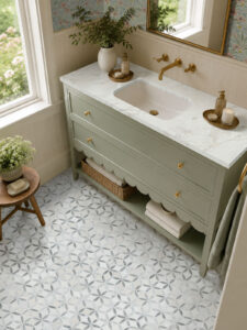 La Fleur styled in a finished room