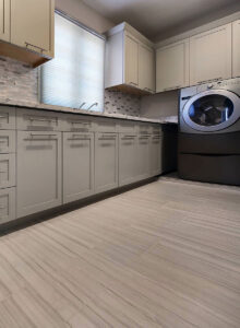 Everest Interlocking Pattern 8mm styled in a finished room
