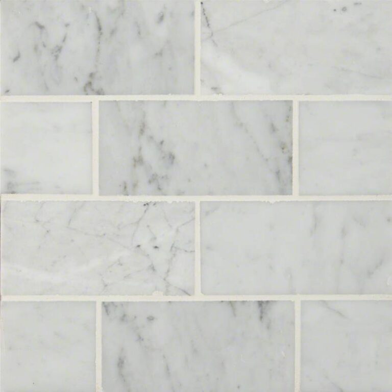 Carrara White Subway Tile 3×6 natural stone backsplash tile
