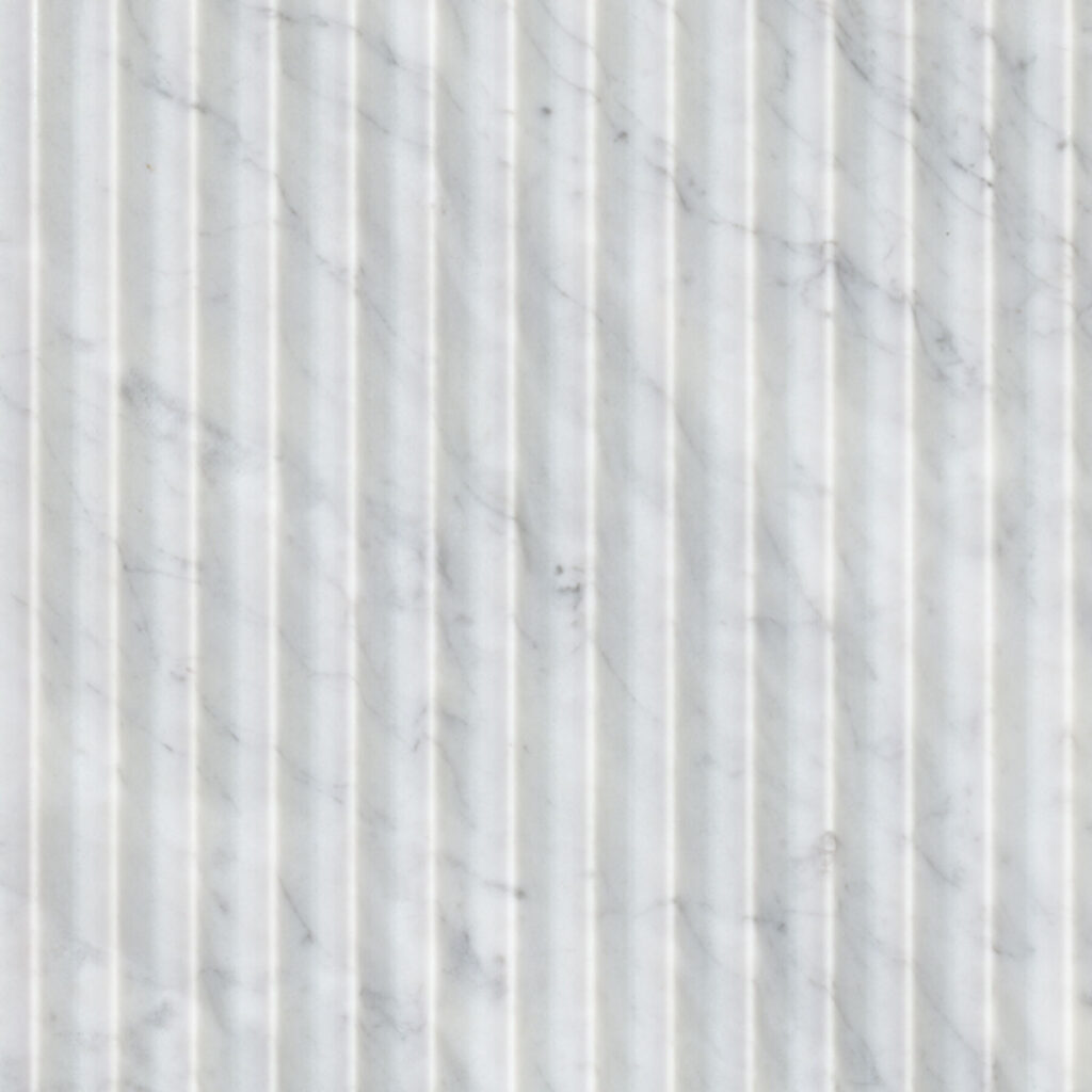 Carrara White Valentino Fluto 12×24 Honed backsplash tile