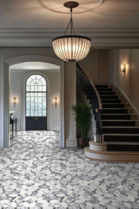 Cecily Lilac Polished styled in a finished room