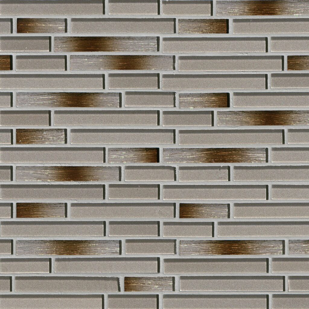 Champagne Blend Interlocking 6mm backsplash tile