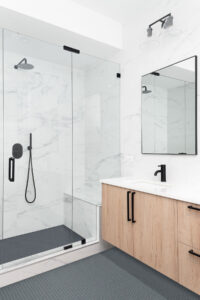 Cielo Azul Pennyround Glossy styled in a finished room