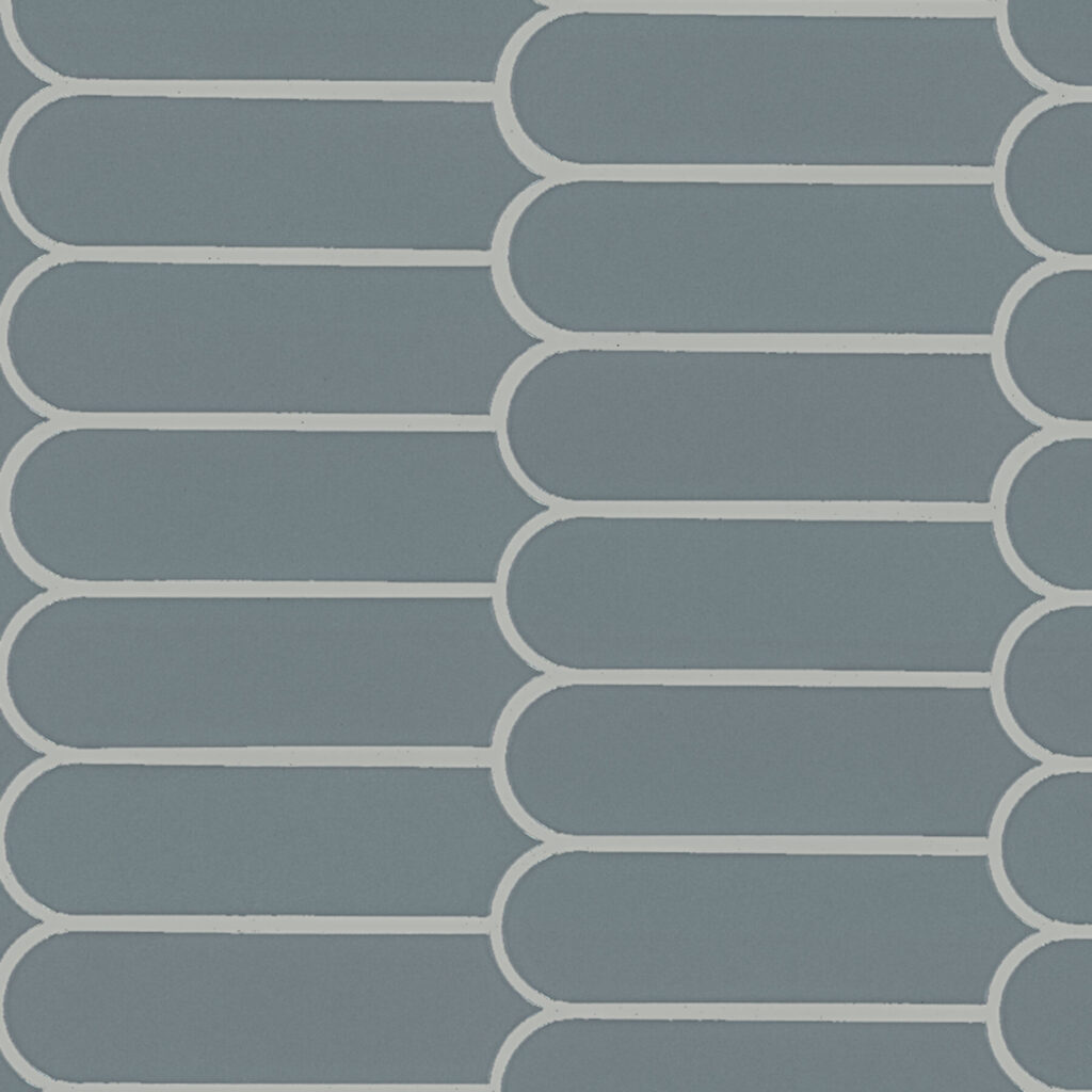 Cielo Azul Scallop Glossy backsplash tile