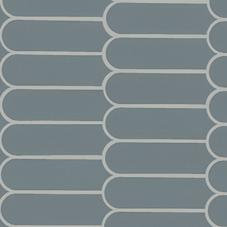 Cielo Azul Scallop Glossy porcelain backsplash tile