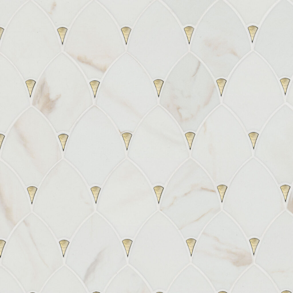 Citadel Gold Trident backsplash tile