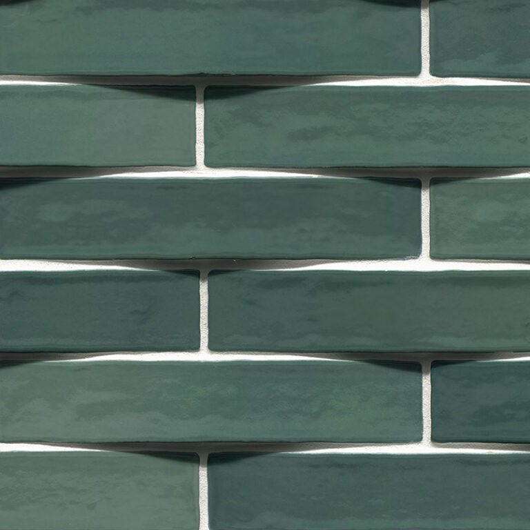 Convex olive ceramic backsplash tile