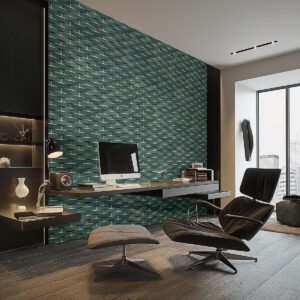 Convex olive styled in a finished room