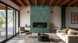 Convex olive styled in a finished room