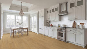 Retro Picket Bianco 8mm Glossy styled in a finished room