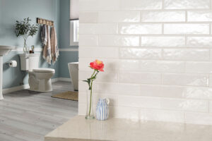 Renzo Dove 3×12 Wall styled in a finished room